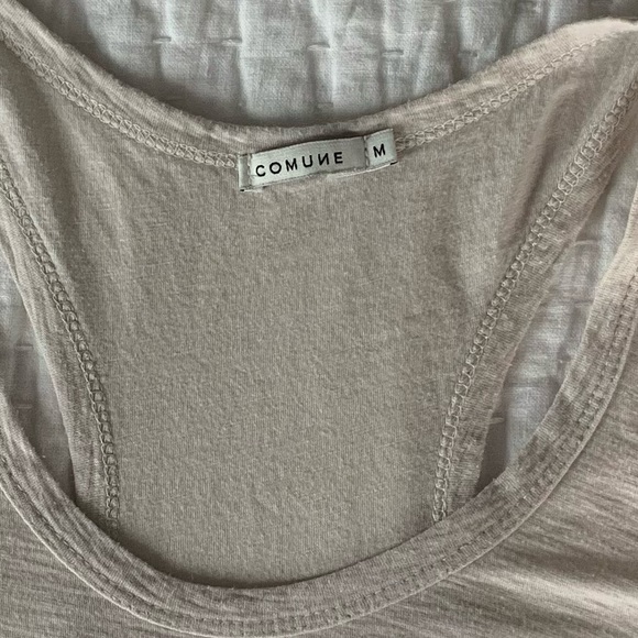 Comune Tank Top Light Beige Basic Racerback Size Medium GUC - Picture 3 of 5